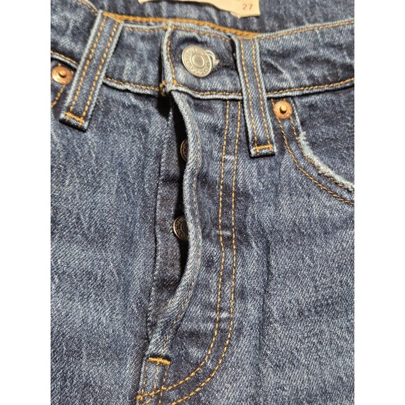 Levis Jeans Womens Wedgie Straight Size 27 Blue Button Fly Denim - Picture 5 of 13